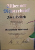 Silberner Meisterbrief 2016 Silberner Meisterbrief 2016